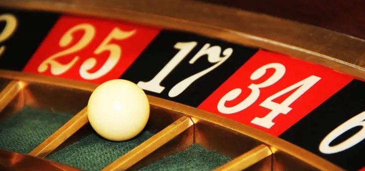 Close up of roulette wheel