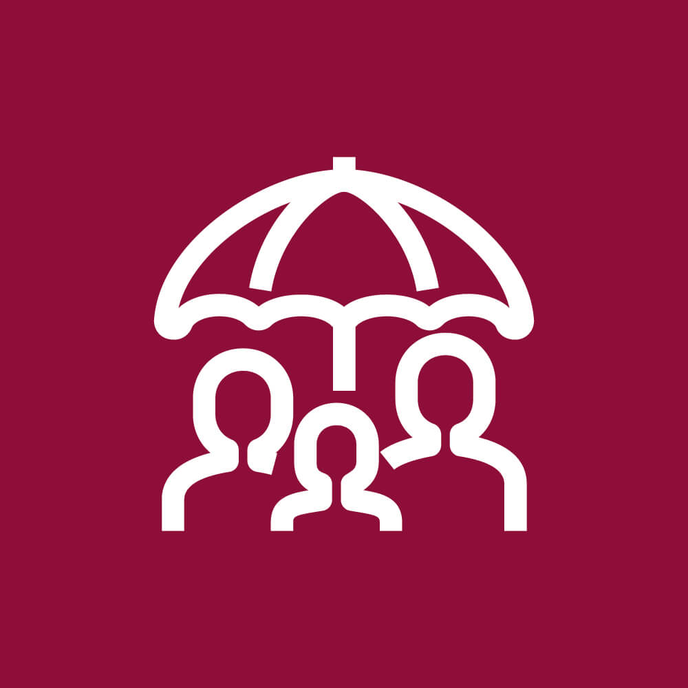 Logo of 3 under an umbrella