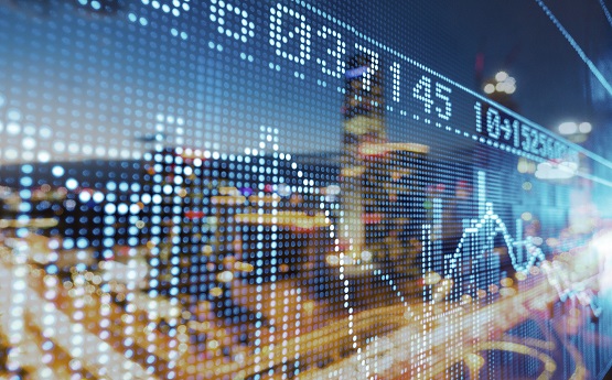 Delwedd o'r farchnad stoc