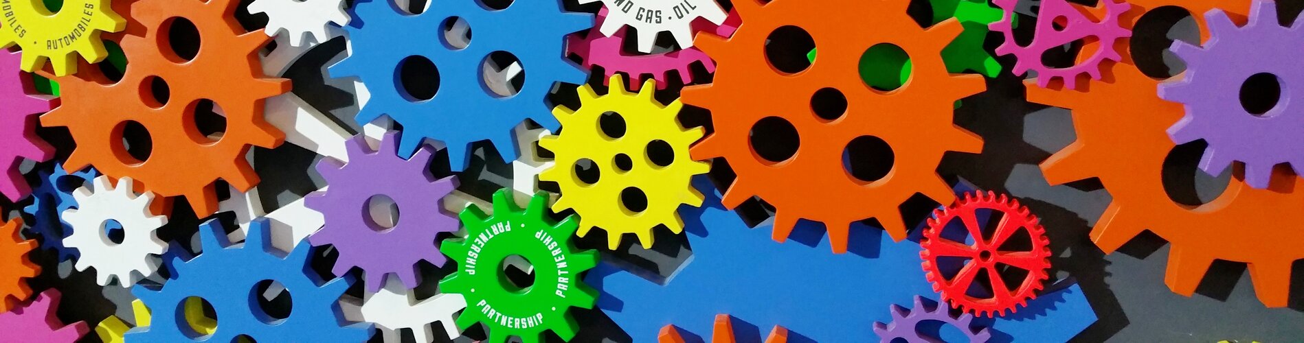 Colourful cogs