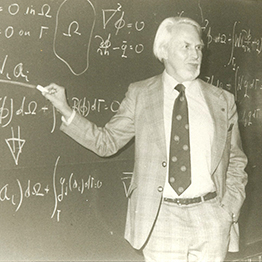 Zienkiewicz at blackboard