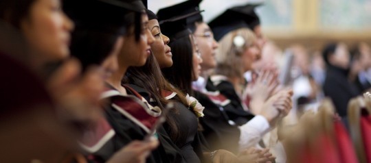 Students at graduation