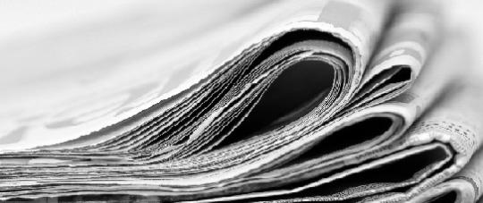 a folded newspaper