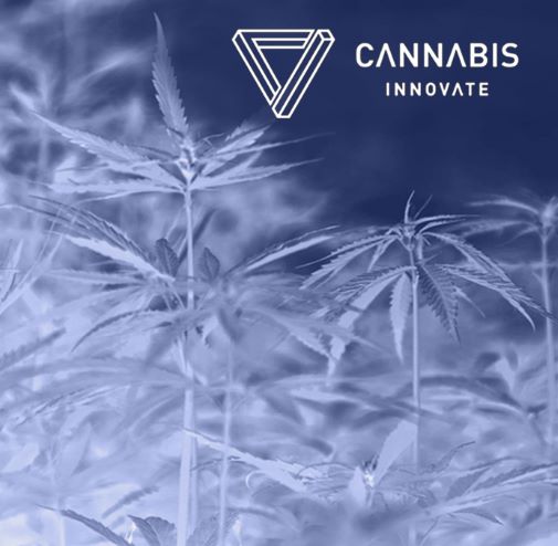 Cannabis leaves and logo