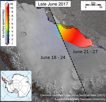 Iceberg acceleration June 2017
