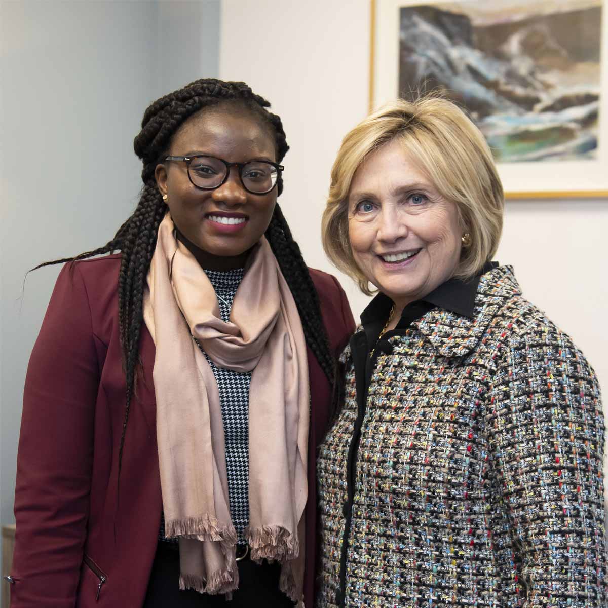 Ruwadzano Patience Makumbe with Hillary Clinton