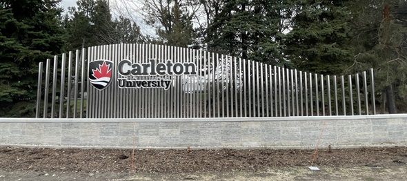 Carleton University sign