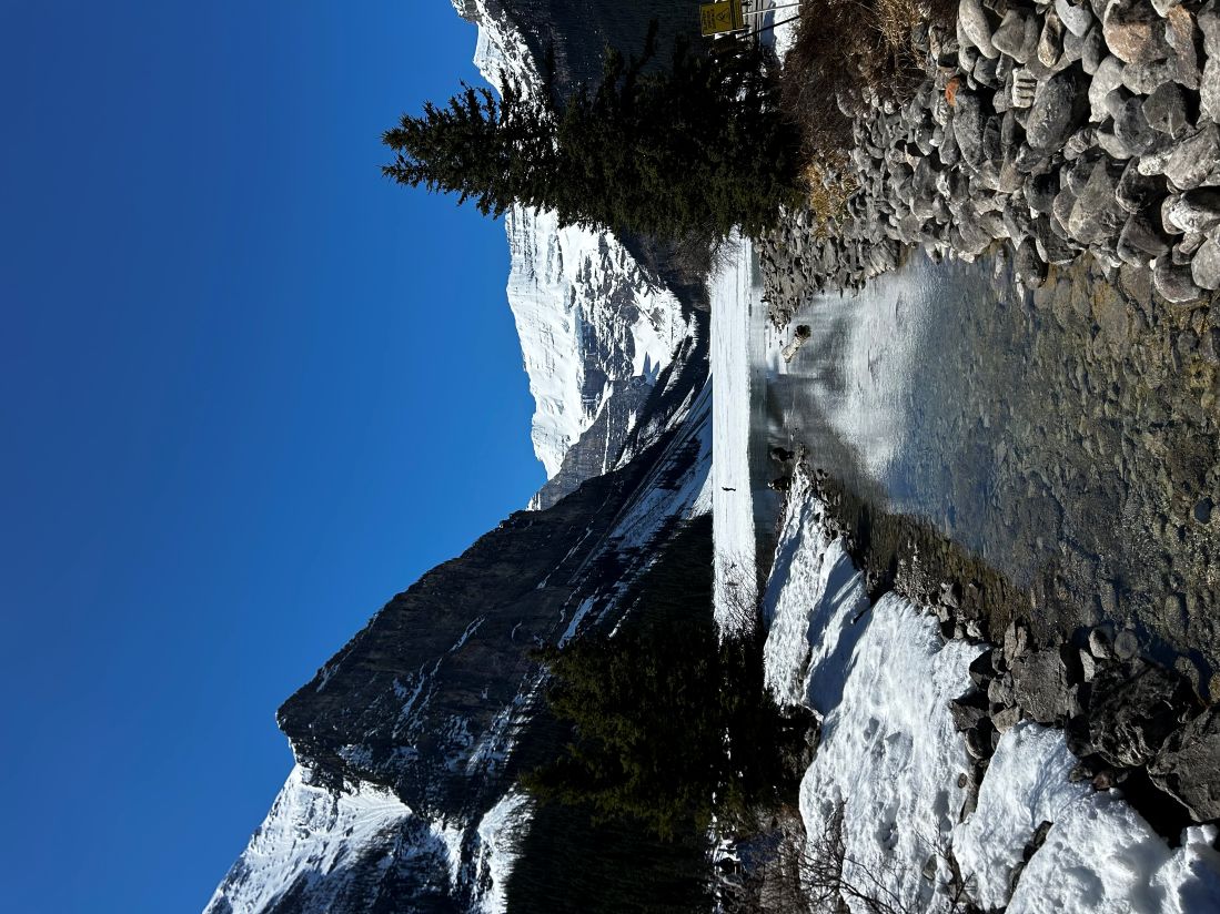 Snowy lake in Montreal