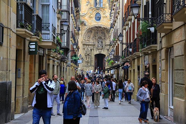 Busy street in Spain