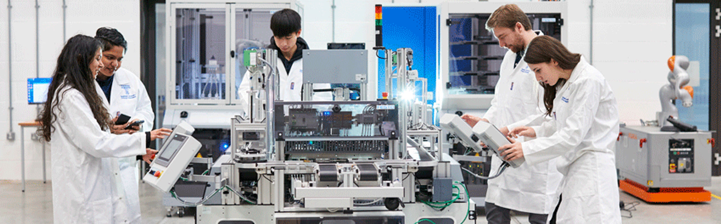 students working in a lab 