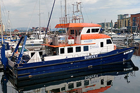 An image of Swansea University's research vessel - the RV Mary Anning