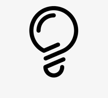 a lightbulb icon