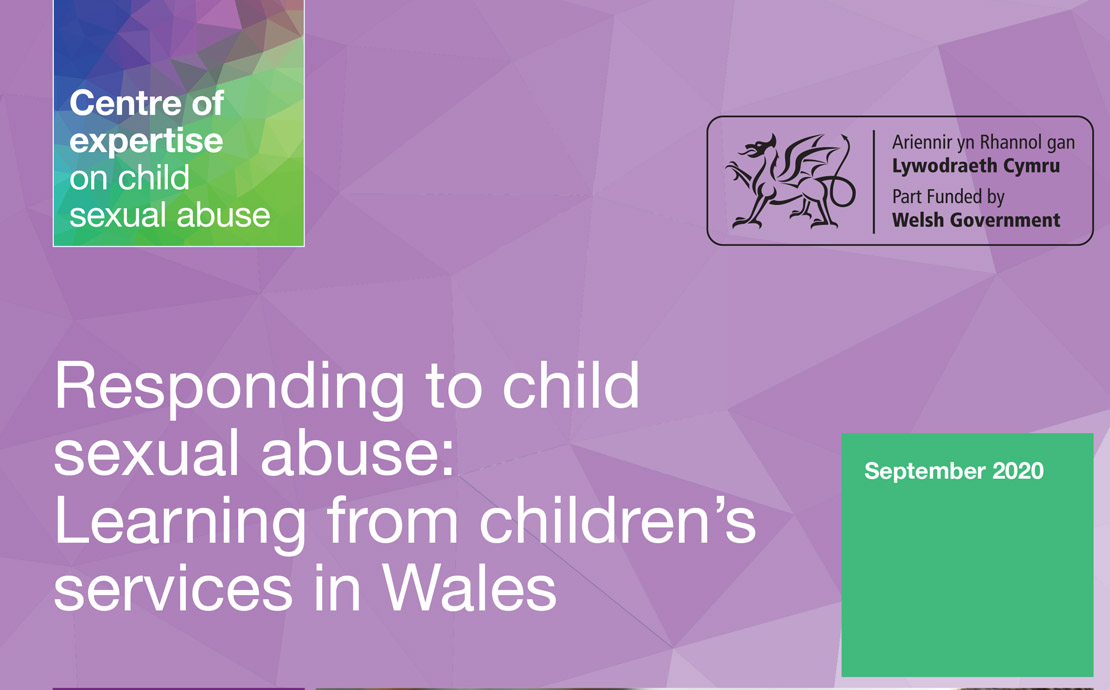 the front page of the report by the centre of expertise on child sexual abuse