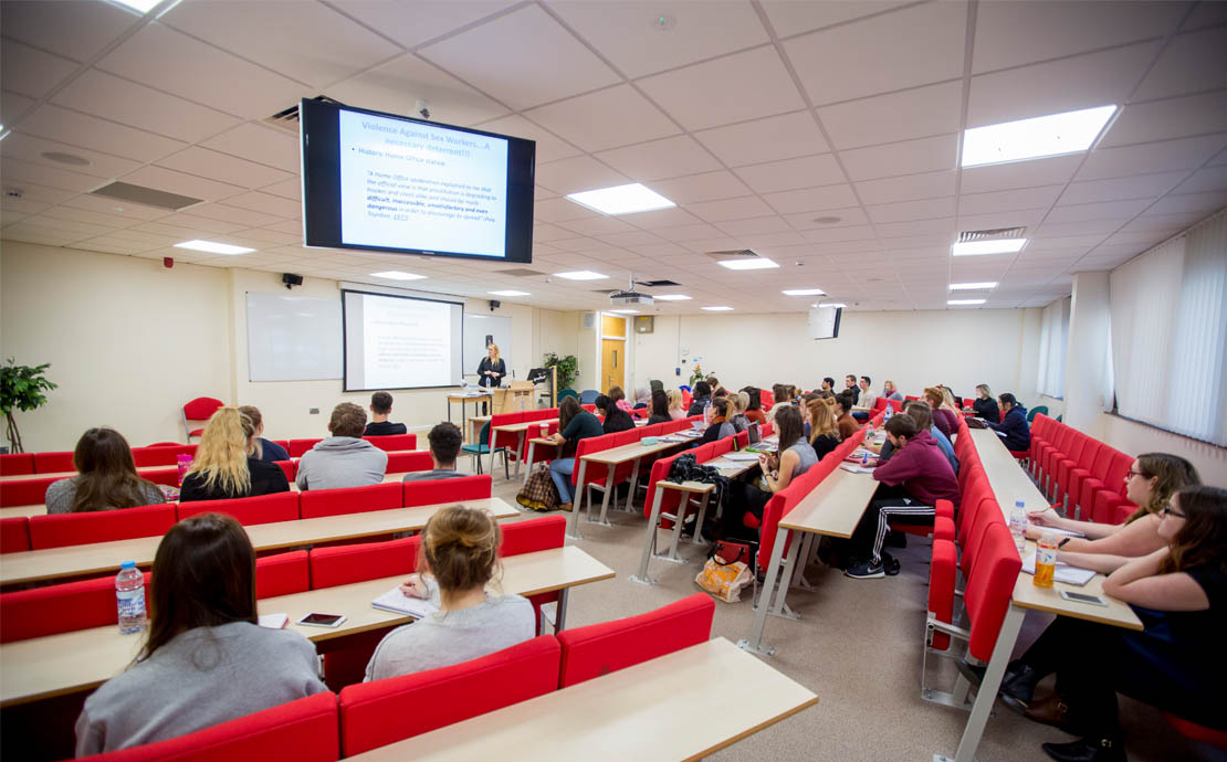 A lecture taking place in the Richard Price Lecture Theatre