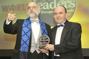 Andrew Beale OBE receiving an award