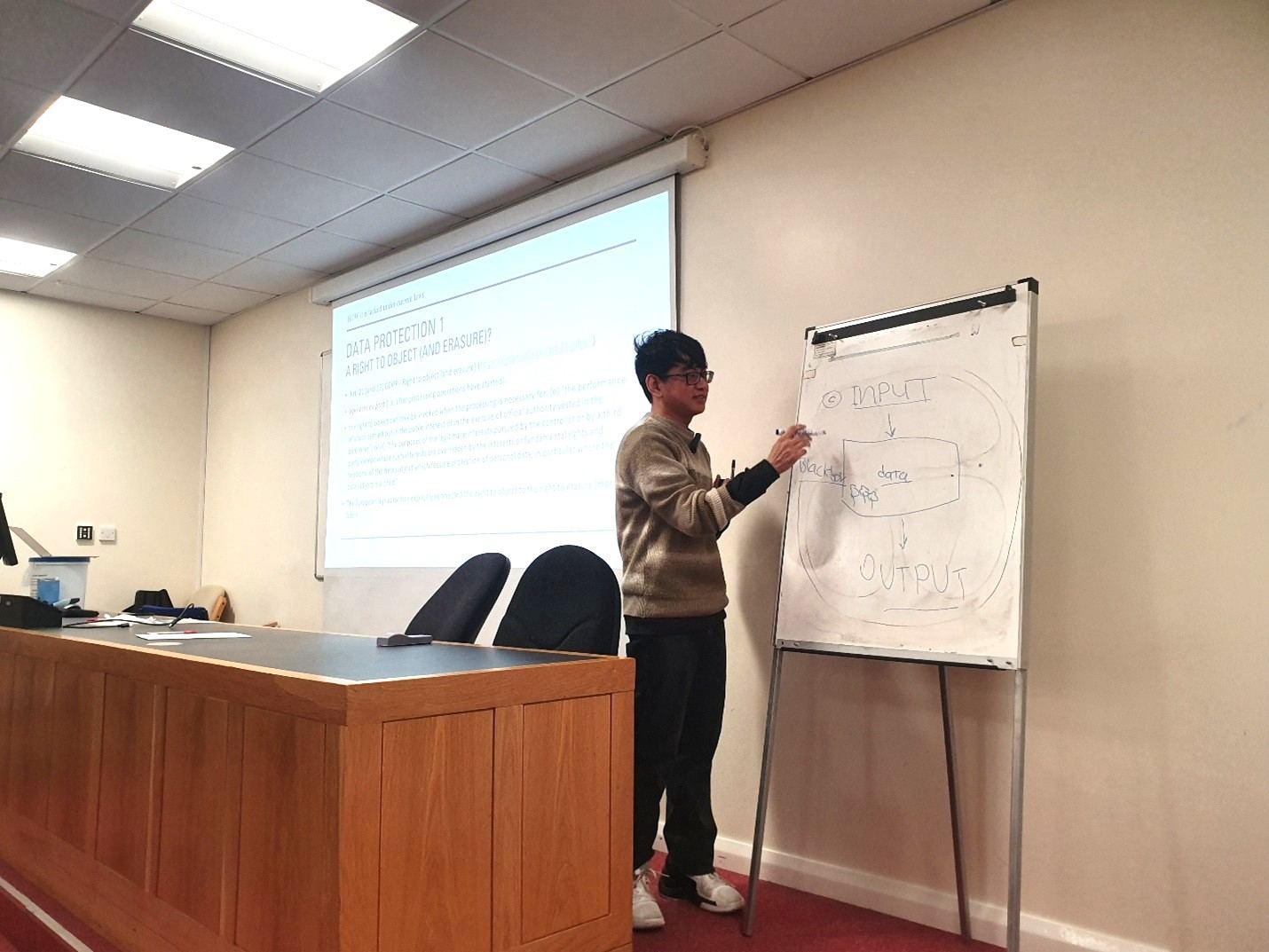 Dr Brian Leung talking on “tacking the Dark side of AI: The Deep Fakes”. 