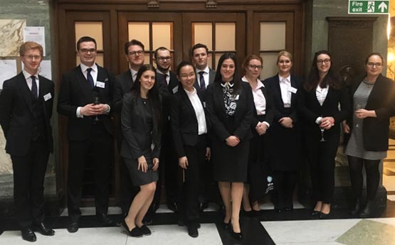 a group of our students prior to a mooting competition