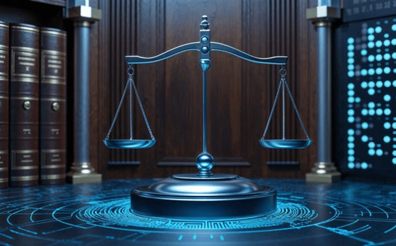 A pair of balance scales representing impartiality, fairness, and the weighing of evidence in legal and judicial matters.