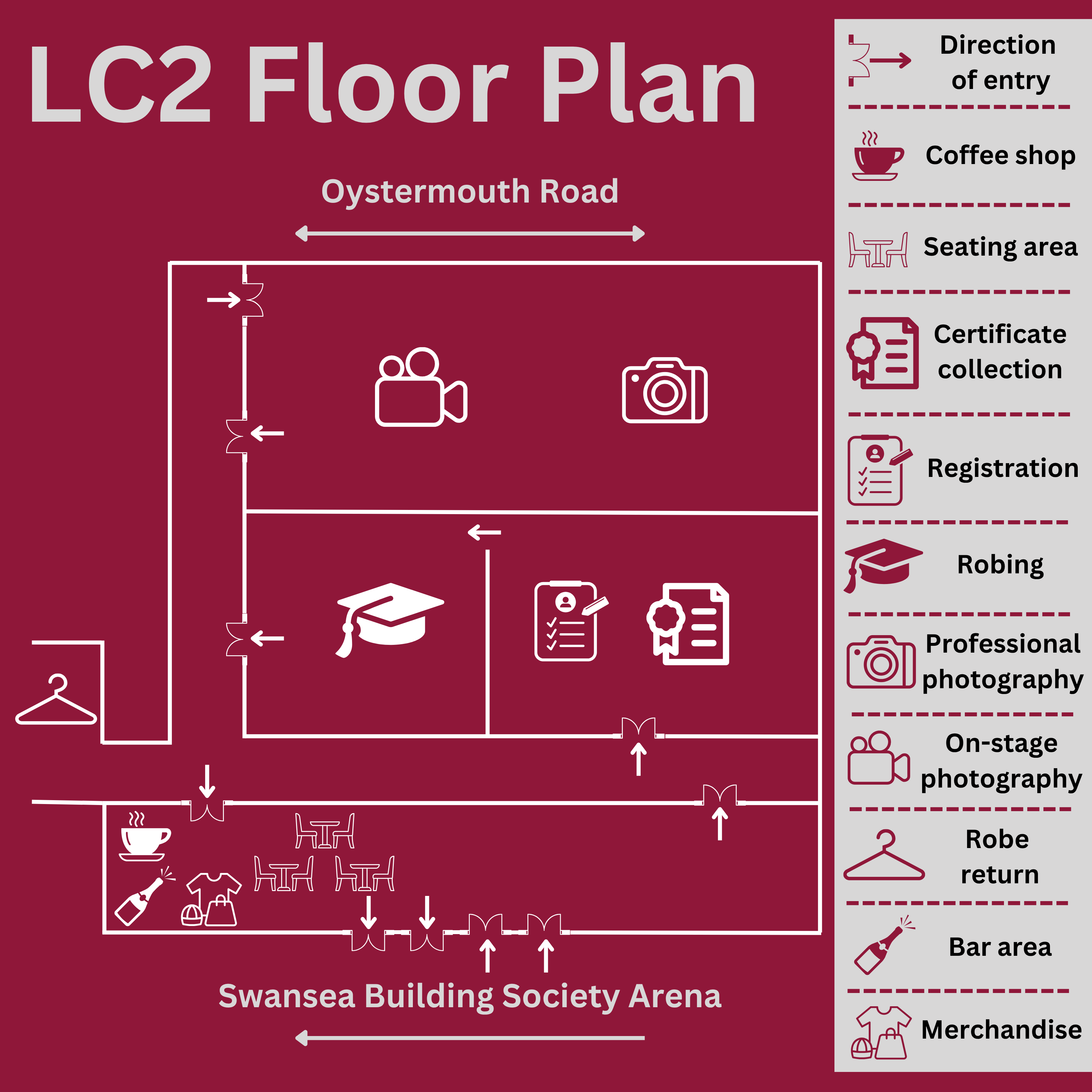 Map of the floor plan at LC