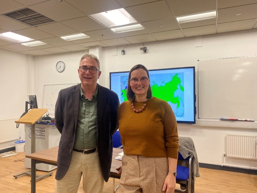 GCRI steering committee member Alan Collins (left) and Anja Mihr (right)