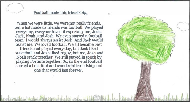 'Football Made This Friendship' Dexter Rees O'Malley (10) Sketty Primary School