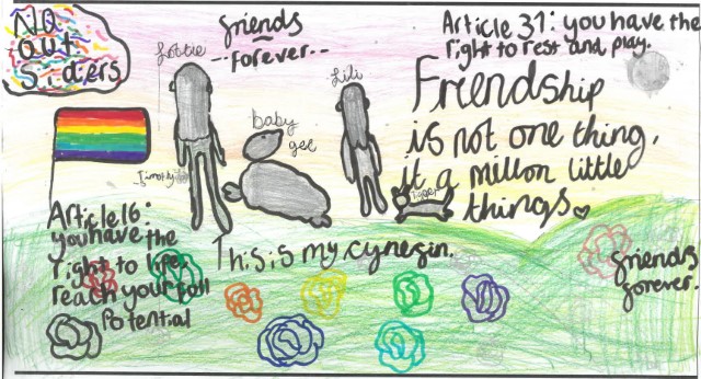 'Friends Forever' - Lottie Saunders (9  3/4) - Sketty Primary School