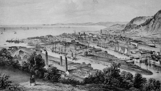 Overview of Swansea Harbour from 1852
