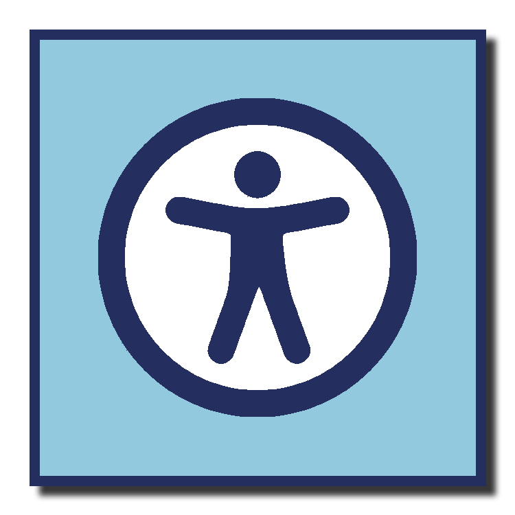 an icon depicting a man stood with his legs and arms outstretched