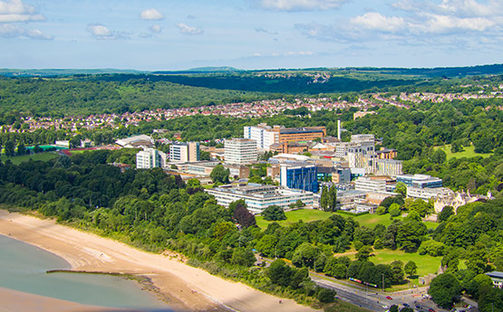 Singleton Park with view of beach and Clyne Gardens
