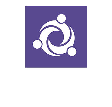 The Wallich circular logo in white on purple background