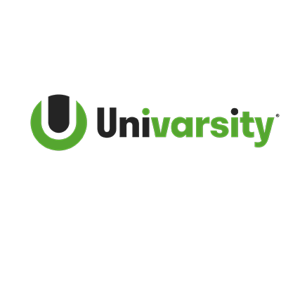 univarsity logo in black and green on white background