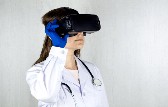 doctor using virtual reality headset