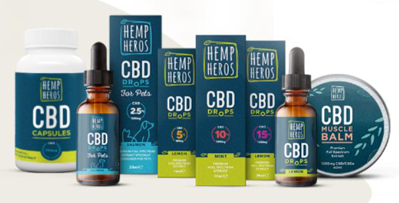 preview of hemp heros cbd based products