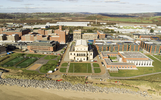 Aerial view image of Bay campus