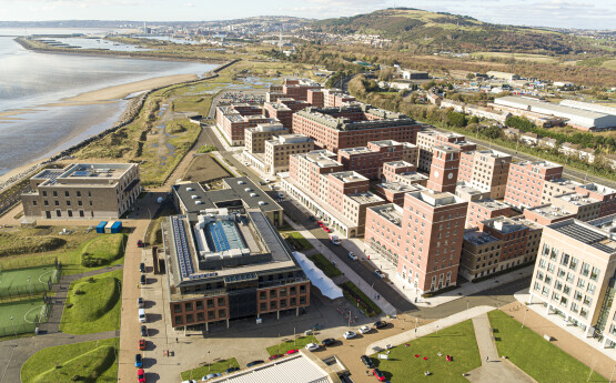 Aerial image of Bay Campus