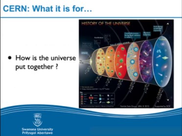 slide from webinar talk about universe