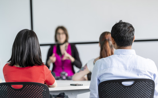 students listening to lecturer