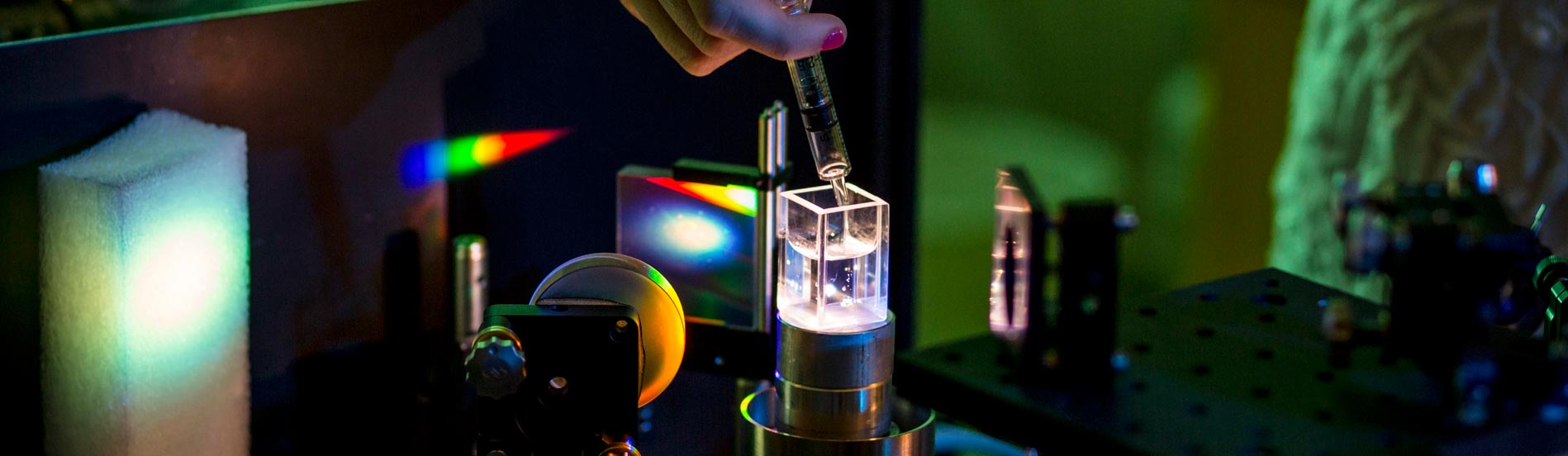 Close-up image of a physics experiment