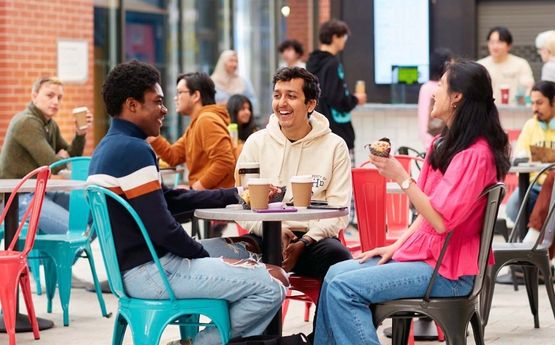 Students socialising.