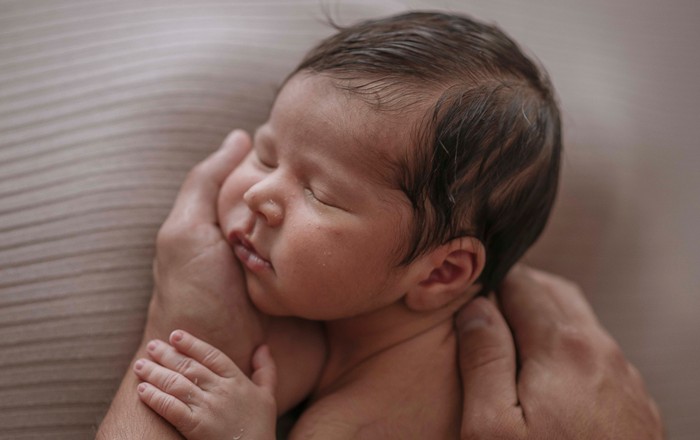 A baby sleeping