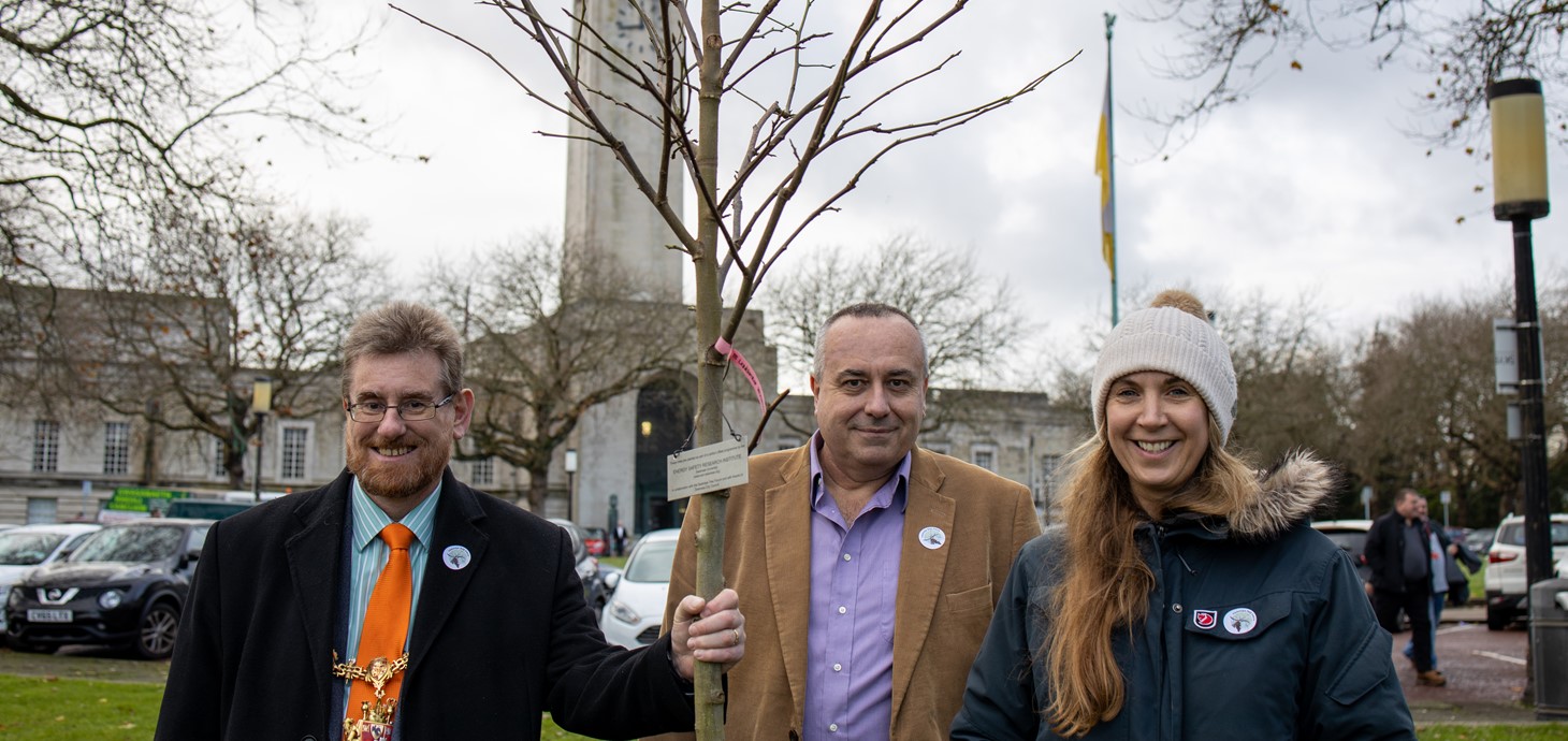 University and Swansea Tree Forum plant trees for National Tree Week