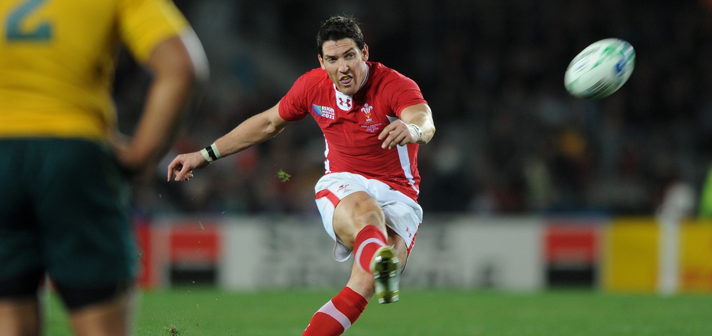 James Hook playing for Wales v Australia: he is to become the Swansea University rugby attack coach. (Huw Evans Picture Agency)