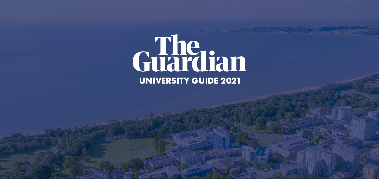 Swansea University with Guardian University Guide logo