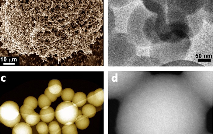 Carbon spheres: microscopy image 