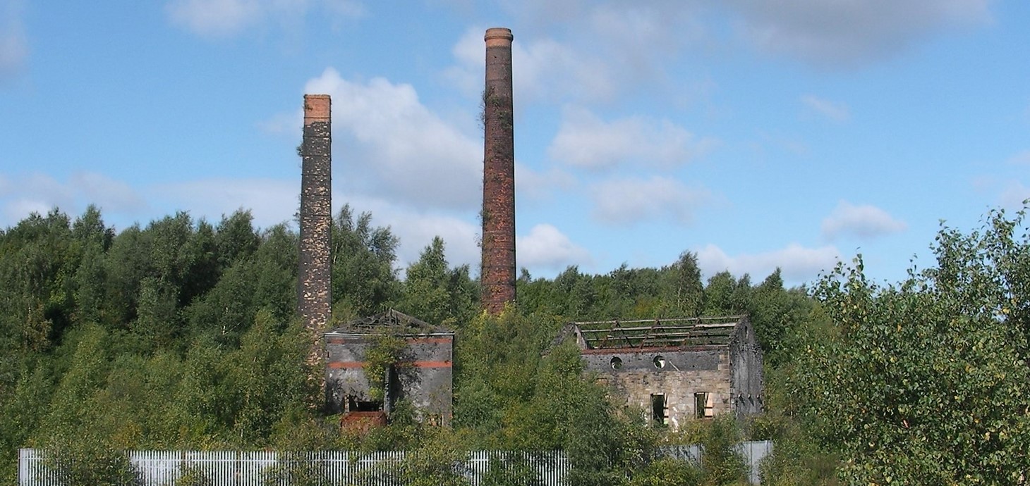 Hafod-Morfa copperworks on the banks of the river Tawe, before regeneration work began