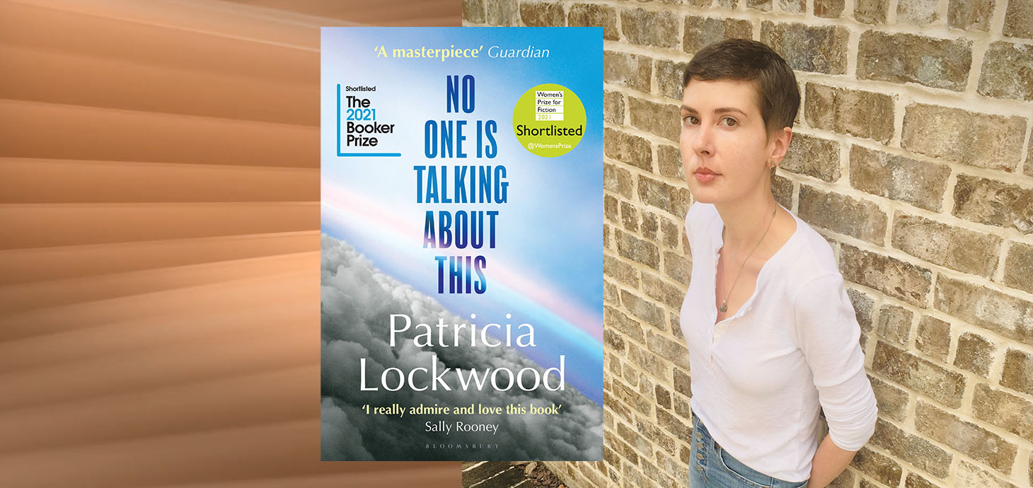 The cover of No One Is Talking About This next to a photo of Patricia Lockwood