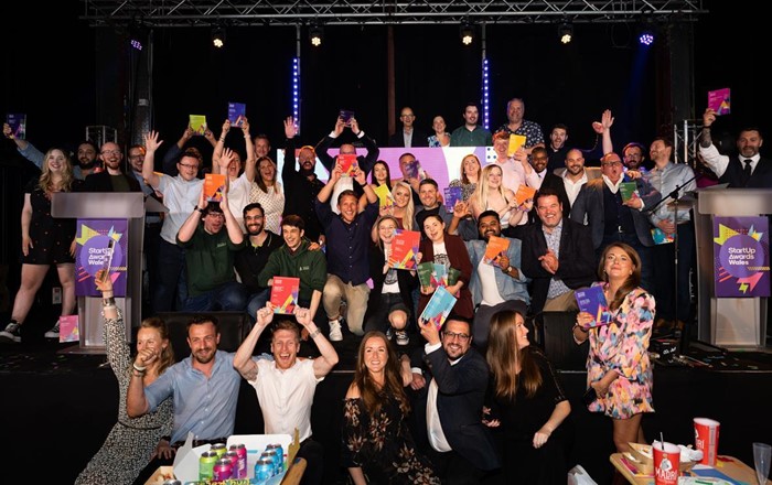 A group photo of the Wales StartUp Awards 2022 winners. (Credit: StartUp Awards National Series)