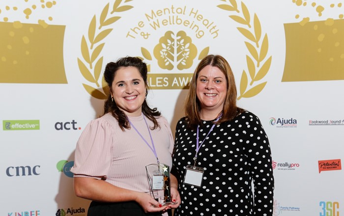 (l-r) Dr Zoe John and Rebecca Cooper, Head of People & Development at ACT, the sponsor of the Inspirational Individual category.