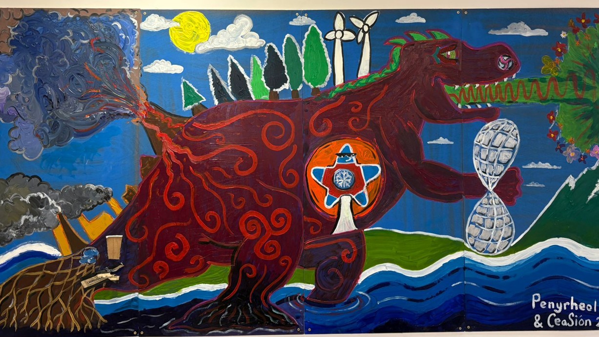 Ysgol Penyrheol STF (Specialist Teaching Facility)'s eco-warrior, which they have now incorporated into their Ancient Greek scheme of work, is a mythical creature that the gods have sent down to address climate change. Credit Ysgol Penyrheol STF (Specialist Teaching Facility).