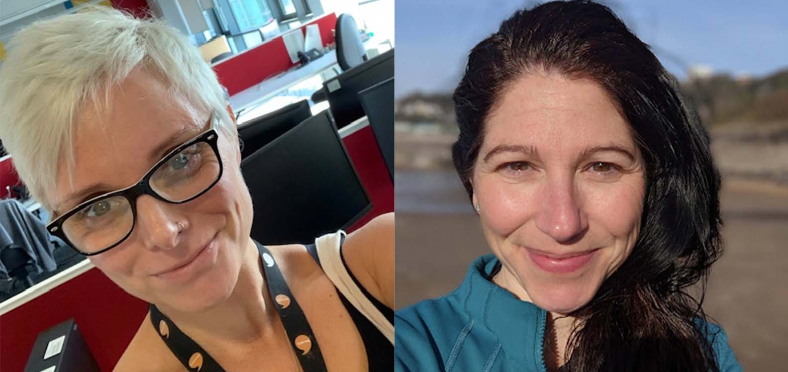 Head and shoulders shots of two women